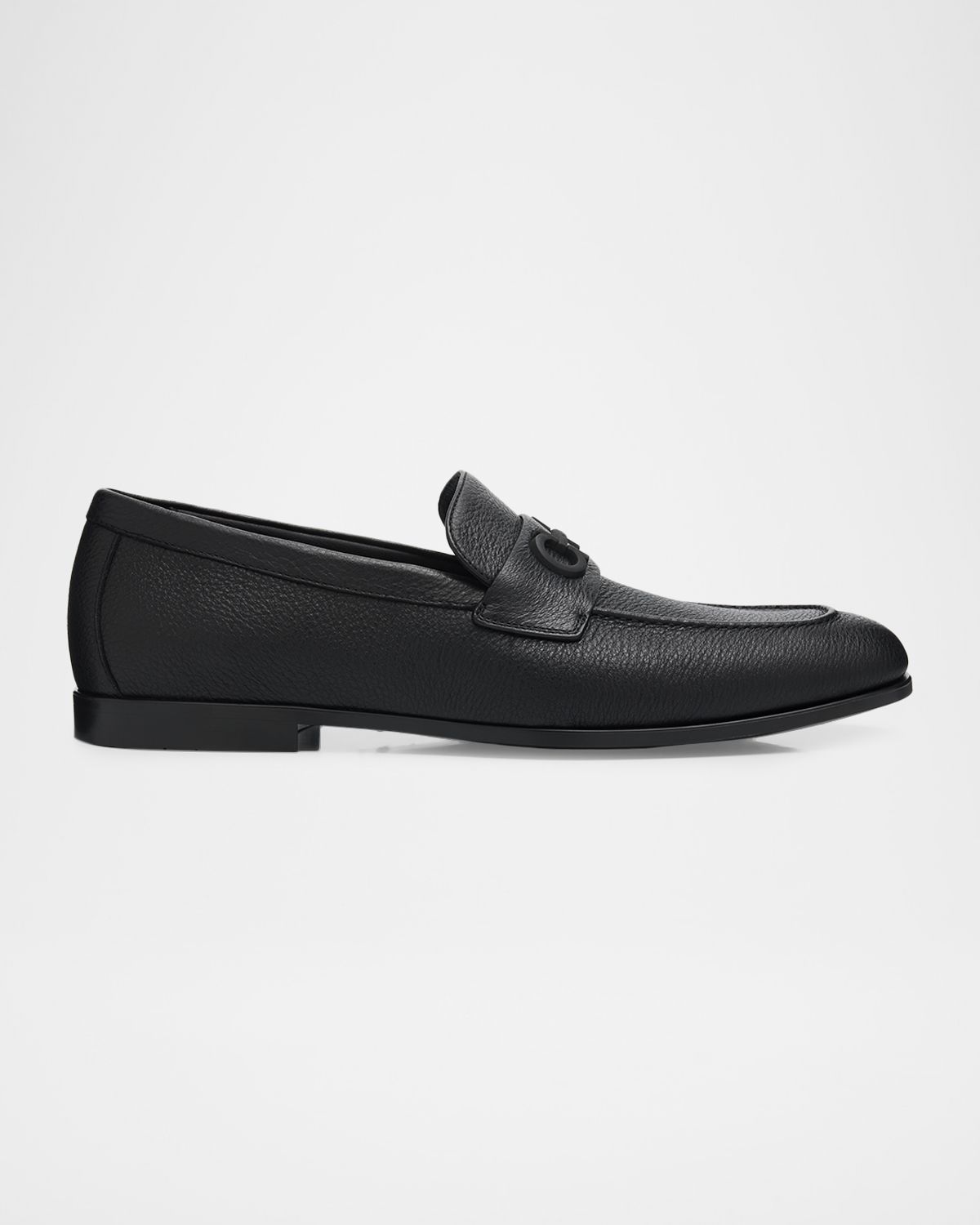 Ferragamo Men 's Touch Hammered Leather Rubber-Gancini Loafers | Thumbnail 7 Ferragamo Men 's Touch Hammered Leather Rubber-Gancini Loafers | Thumbnail 7