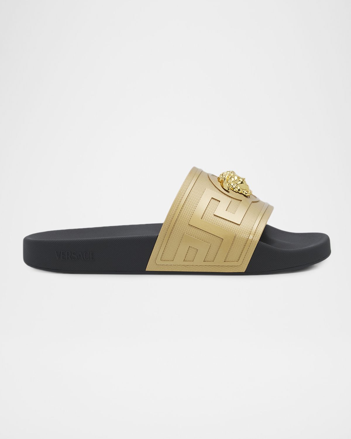 Versace Men 's La Medusa Greca Rubber Slides