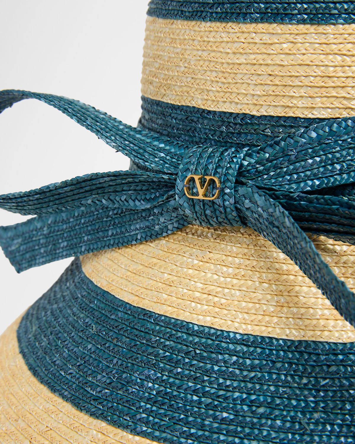 Valentino Garavani VLogo Signature Straw Cloche Hat