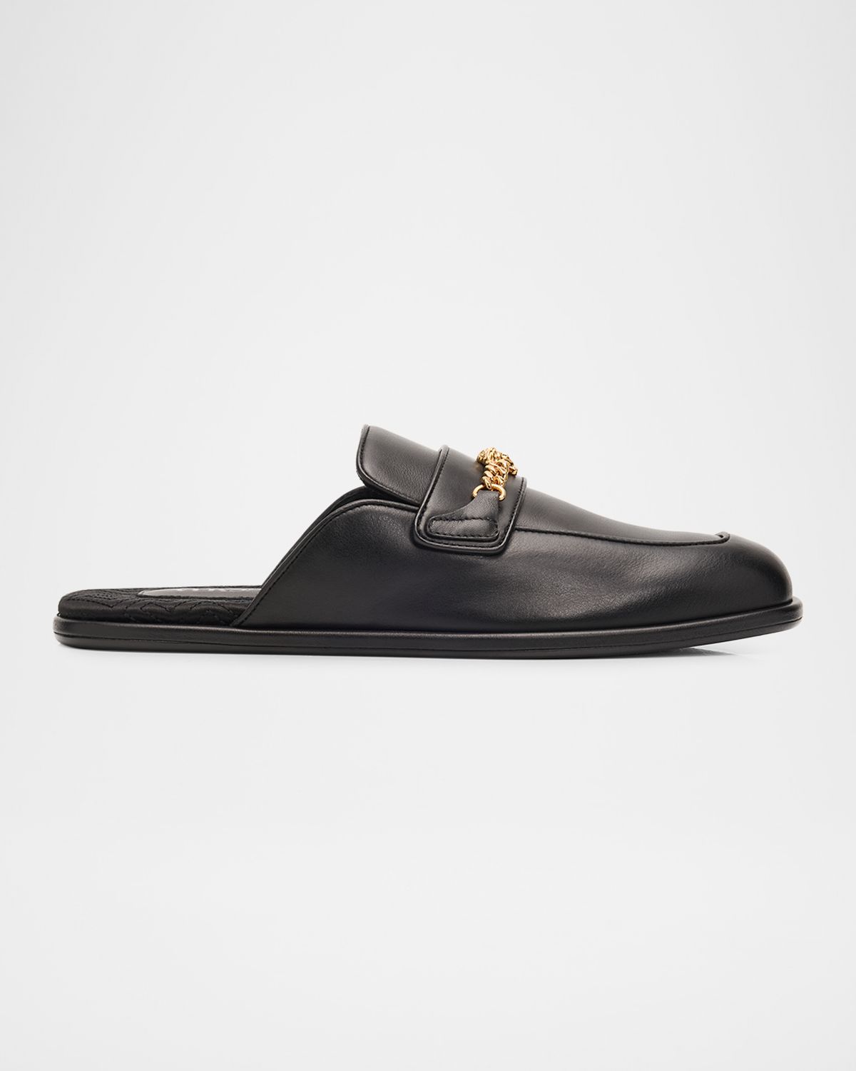 Versace Men 's Medusa Leather Slippers
