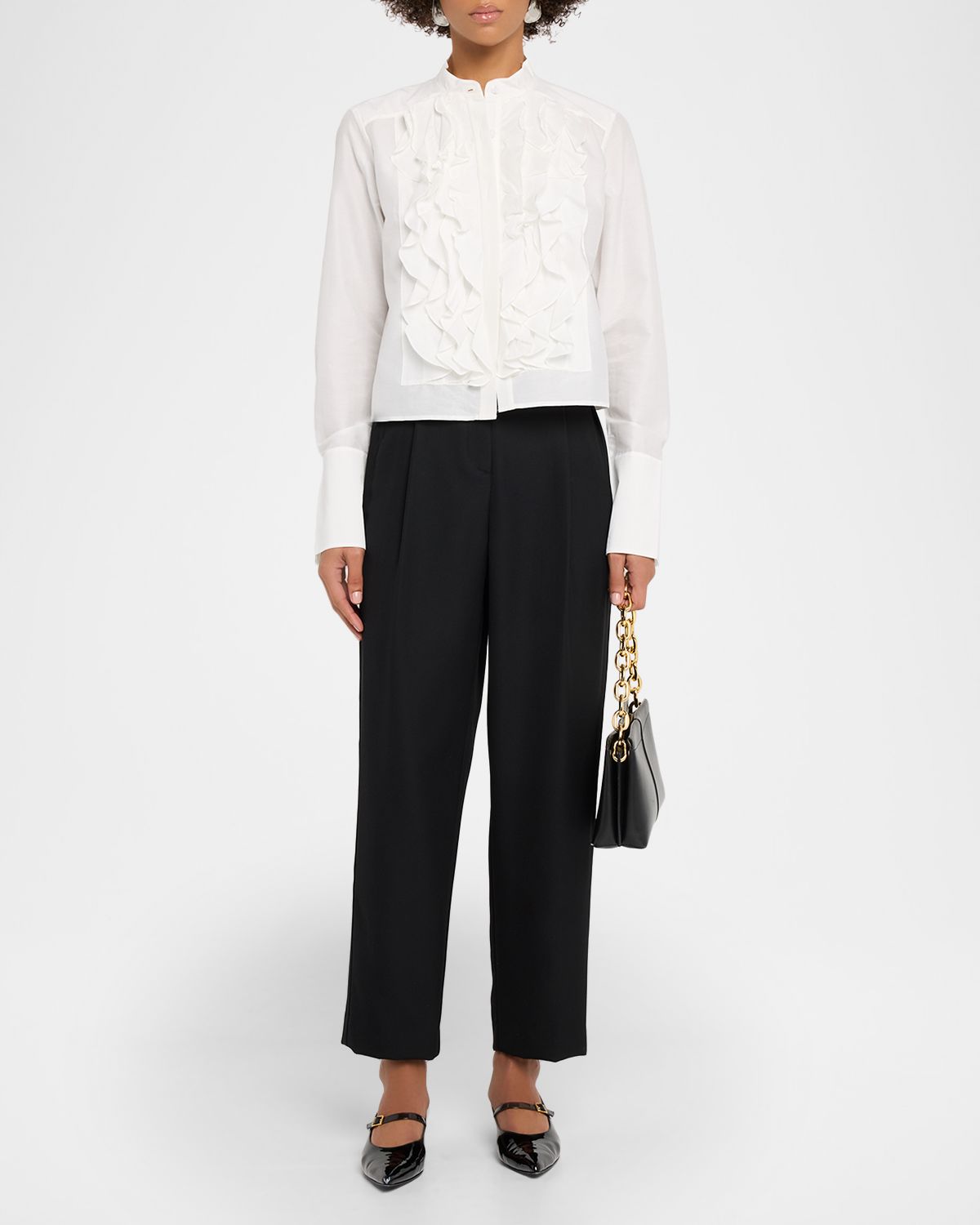 TWP Patti Ruffle Button-Front Shirt