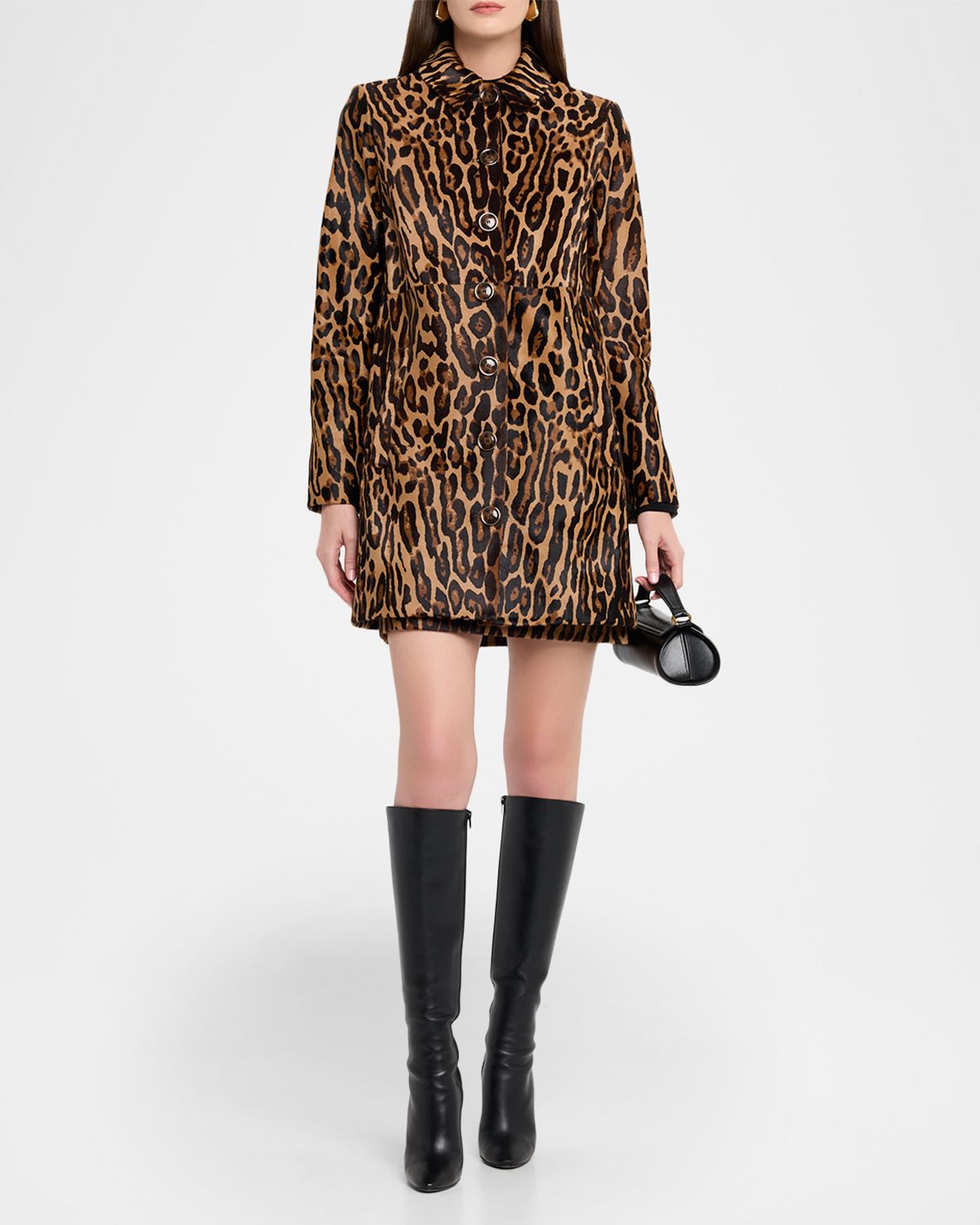 Veronica Beard Shelley Calf Hair Dickey Coat