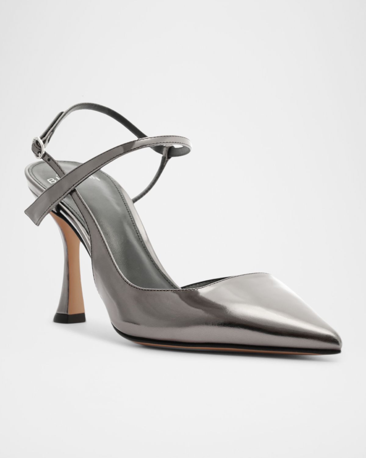 Alexandre Birman 85mm Tita Wrap Metallic Leather Pumps