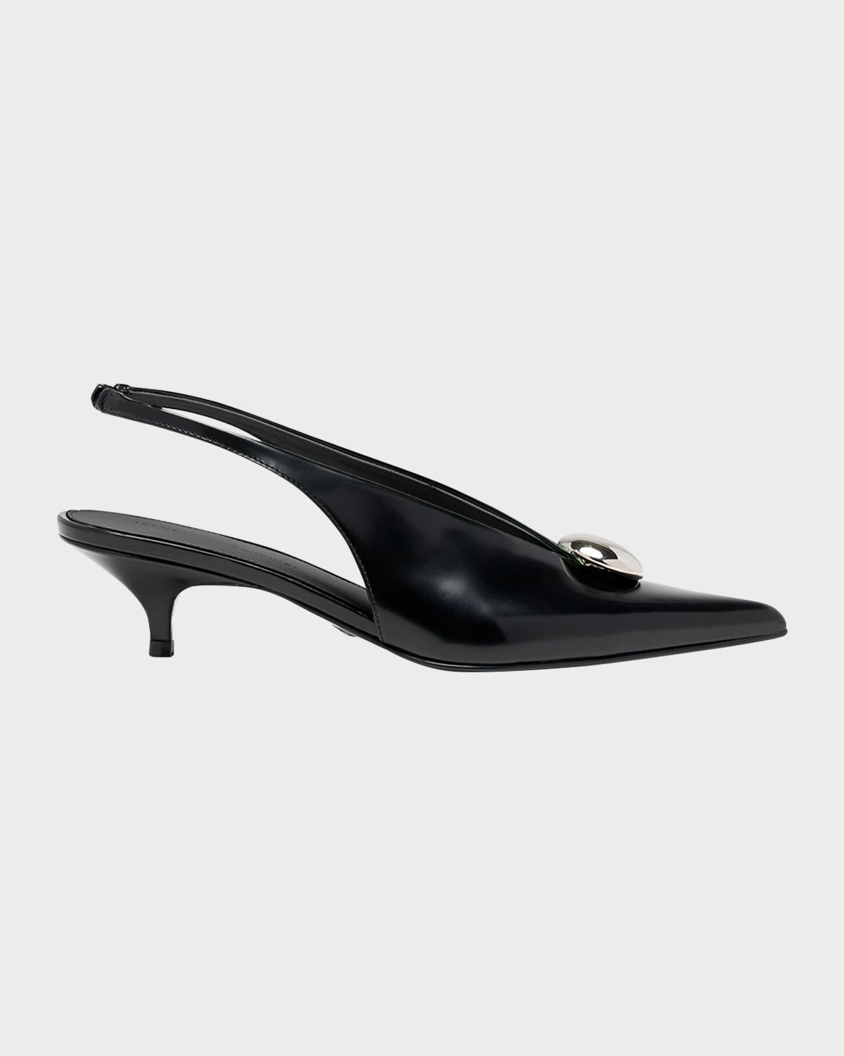Proenza Schouler Dome Slash Leather Slingback Pumps | Thumbnail 3