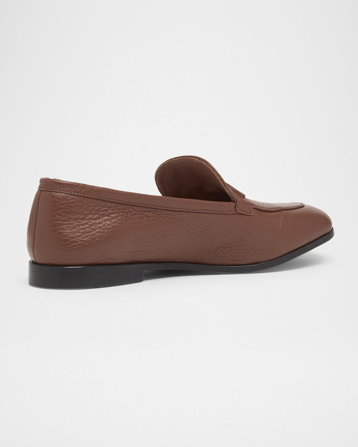 Ferragamo Soldy Hammered Deerskin Leather Loafers
