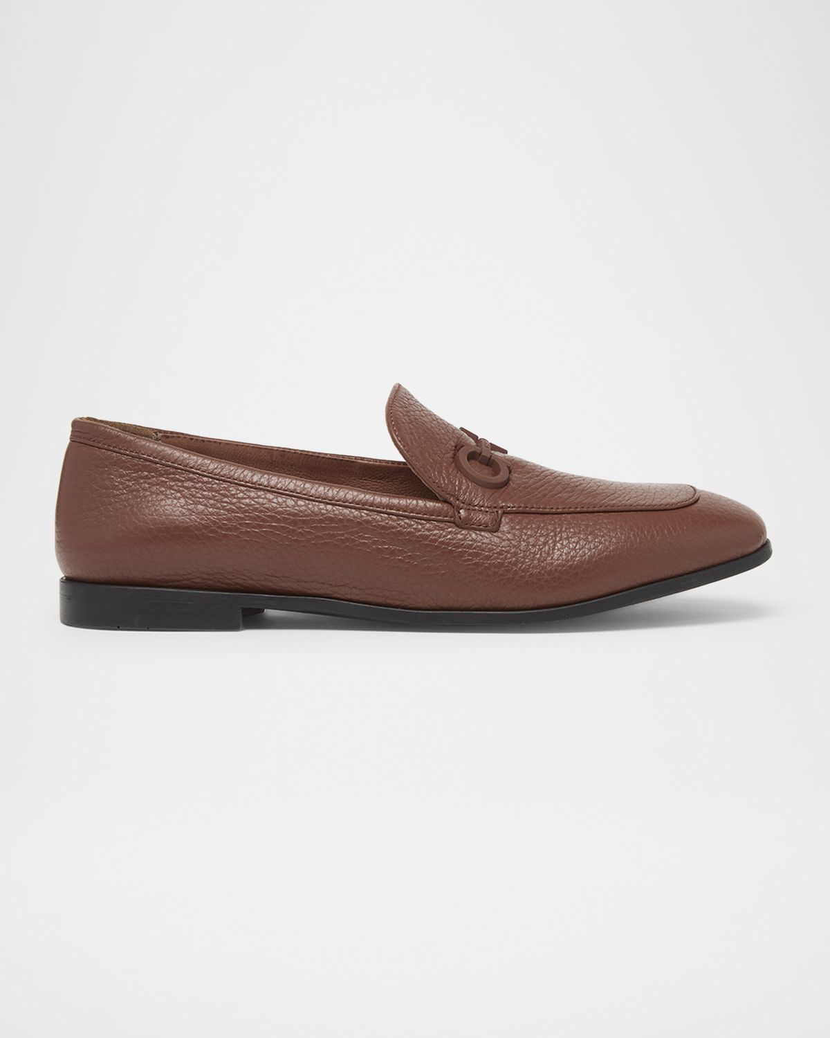 Ferragamo Soldy Hammered Deerskin Leather Loafers | Thumbnail 5