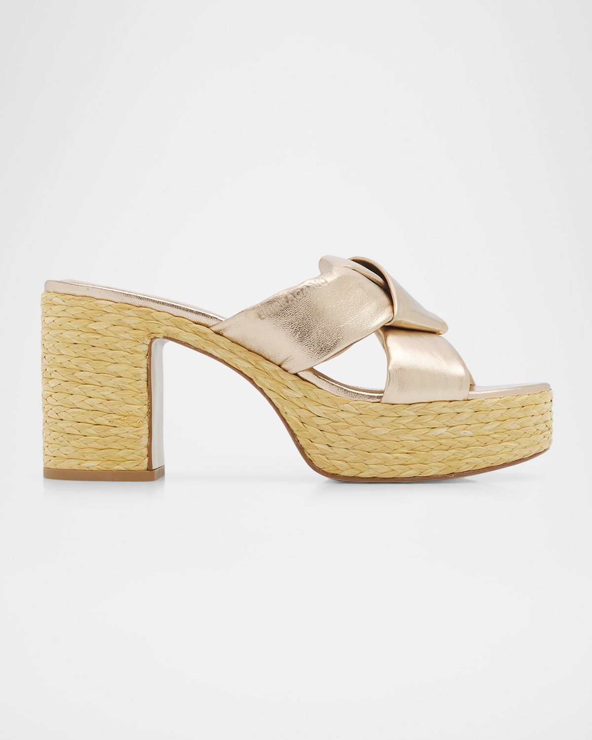 Ferragamo 85mm Douglas Leather Espadrille Platform Sandals