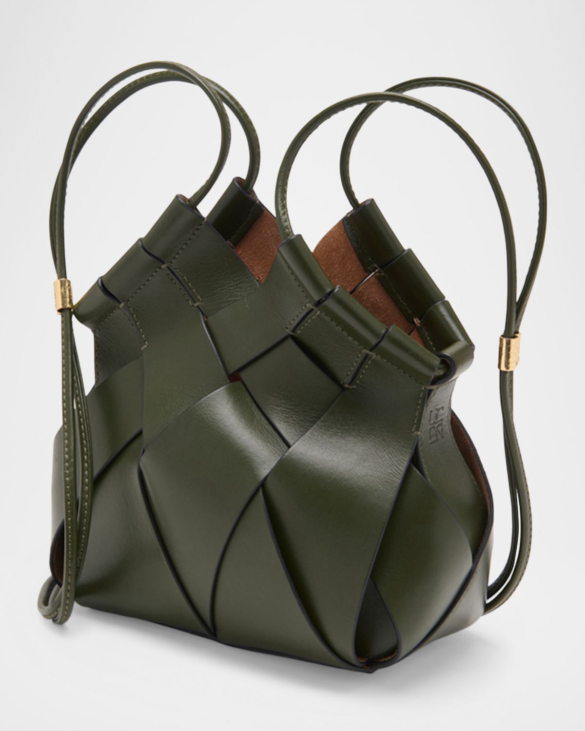 Ulla Johnson Charlotte Woven Leather Crossbody Bag