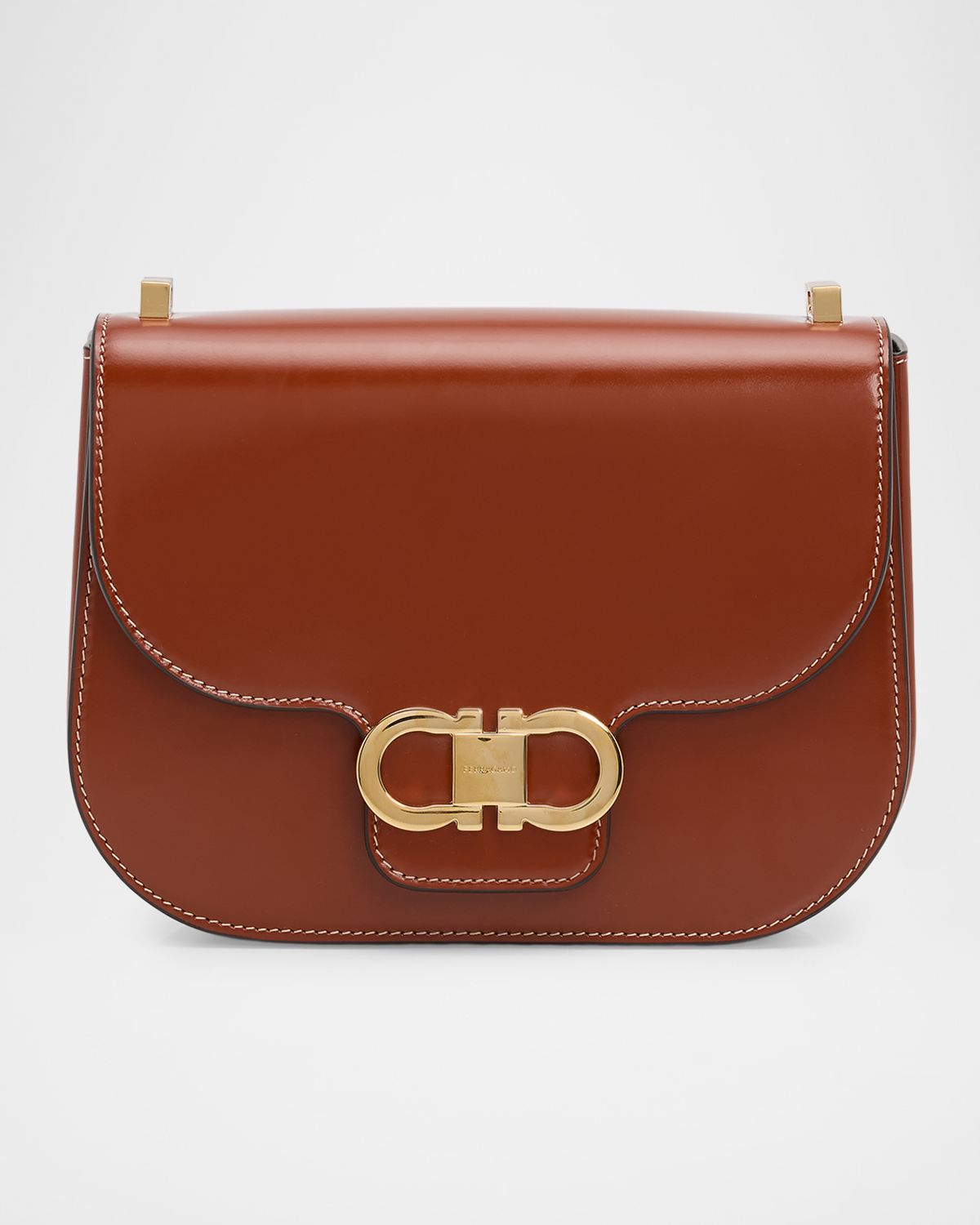 Ferragamo Double Gancini Leather Crossbody Bag