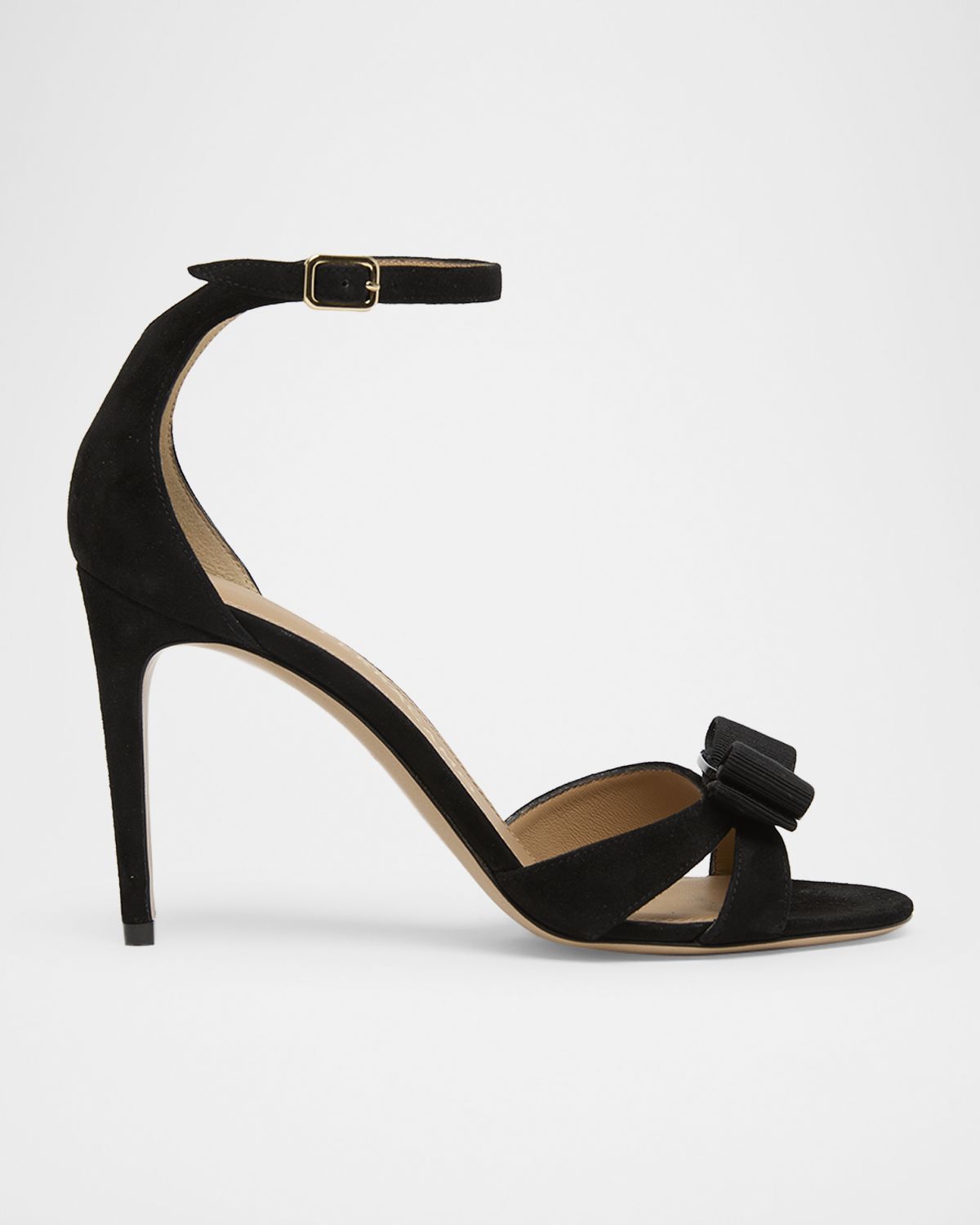 Ferragamo 95mm Roxy Suede Bow Pumps