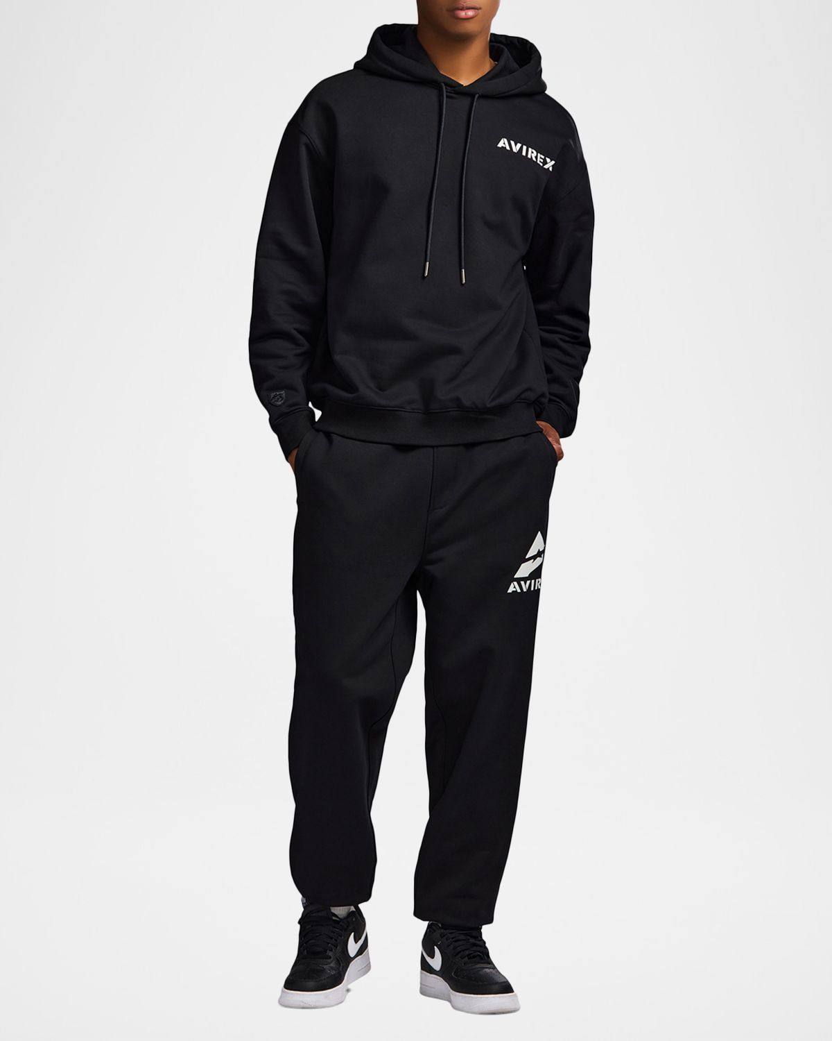 AVIREX Men 's Big A Cotton Fleece Hoodie | Thumbnail 5