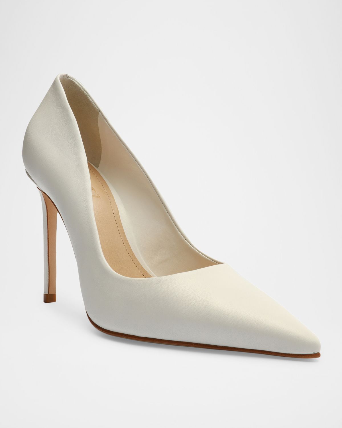 Schutz 100mm Lou Leather Pointed-Toe Pumps