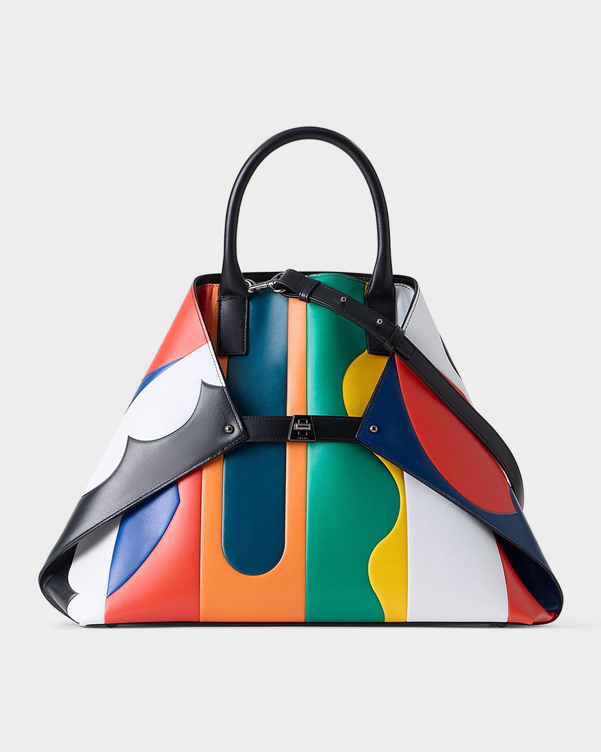 Akris Ai Medium Patchwork Leather Tote Bag