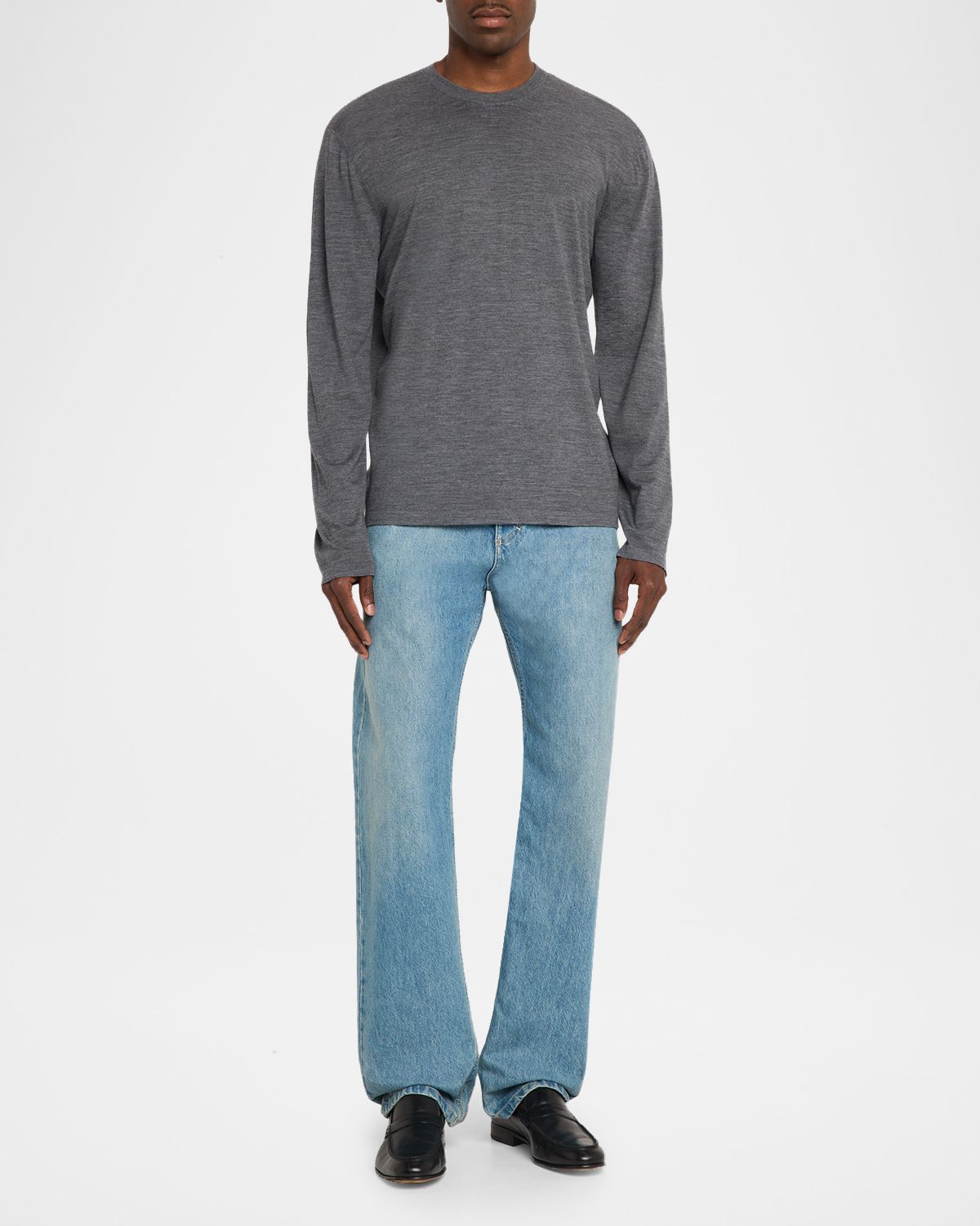Ferragamo Men 's Extra-Fine Wool Crewneck Sweater | Thumbnail 5 Ferragamo Men 's Extra-Fine Wool Crewneck Sweater | Thumbnail 5