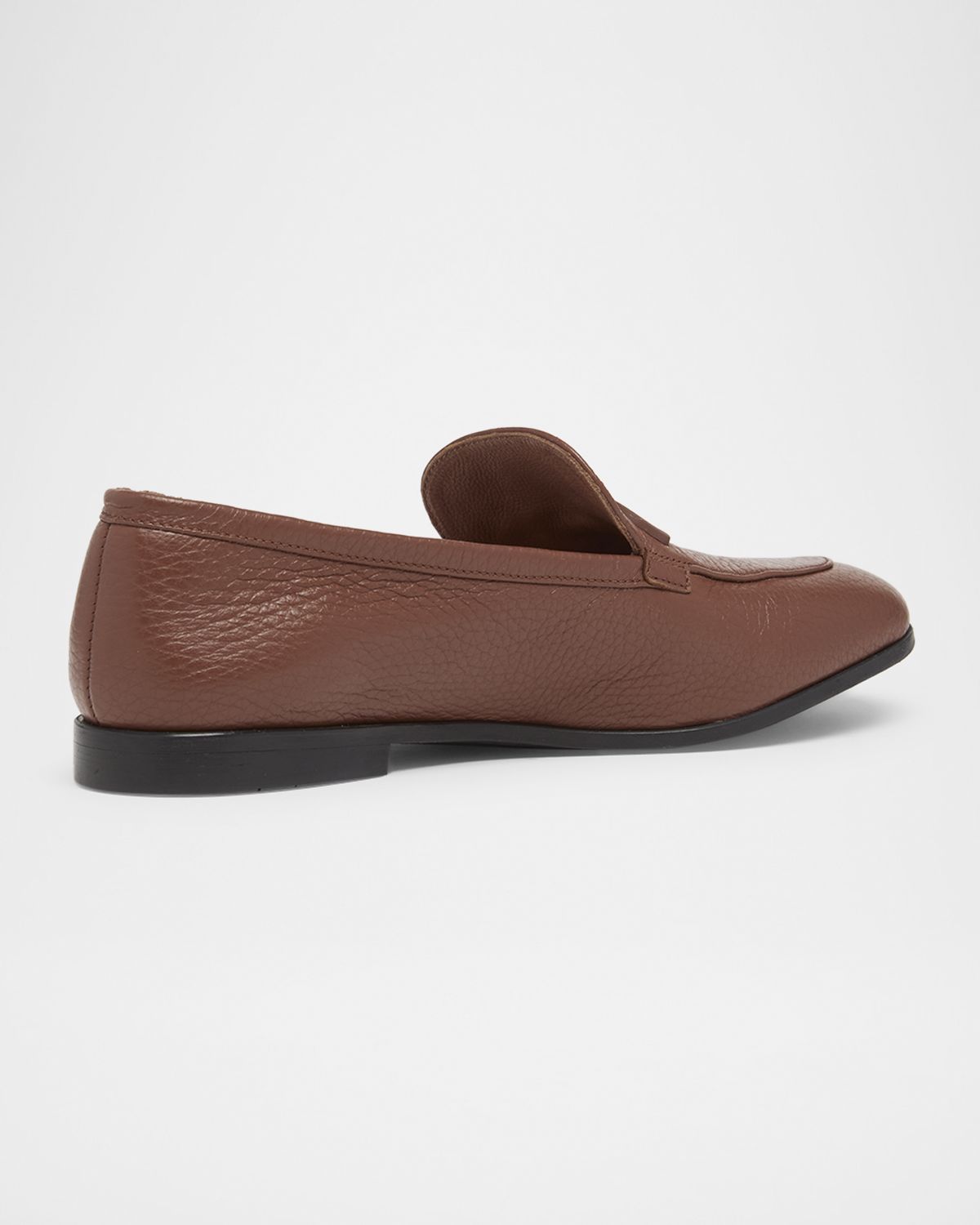 Ferragamo Soldy Hammered Deerskin Leather Loafers