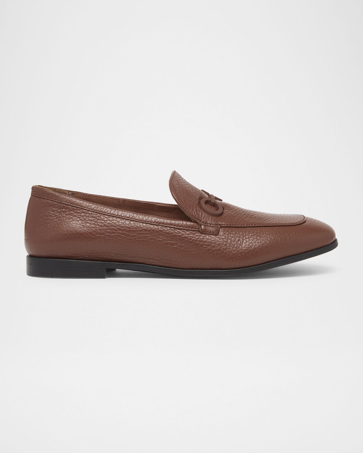 Ferragamo Soldy Hammered Deerskin Leather Loafers | Thumbnail 5