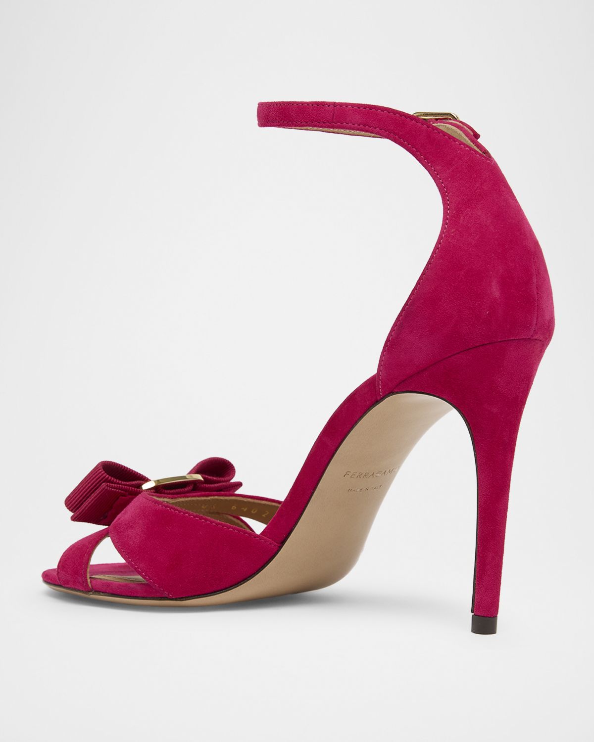 Ferragamo 5mm Roxy Suede Bow Pumps