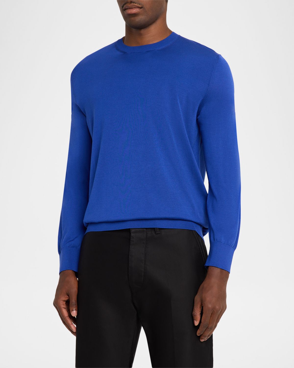 TOM FORD Men 's Silk Knit Crewneck Sweater | Thumbnail 4 TOM FORD Men 's Silk Knit Crewneck Sweater | Thumbnail 4