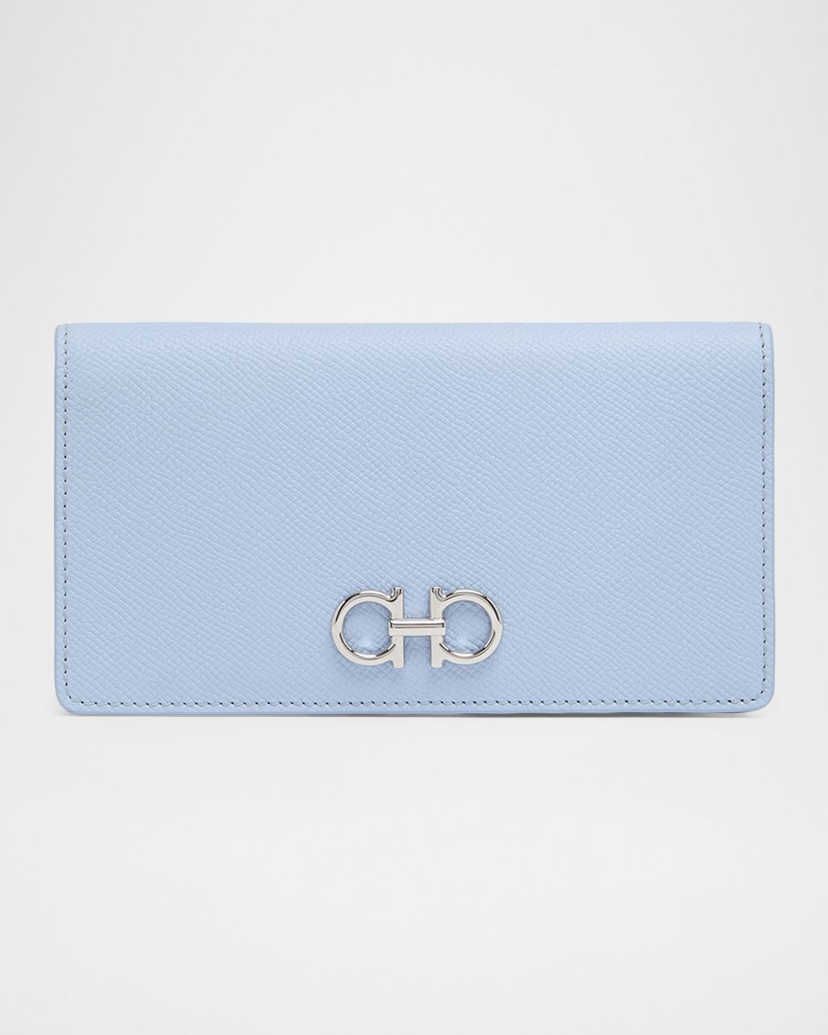 Ferragamo Gancini Hammered Leather Continental Wallet