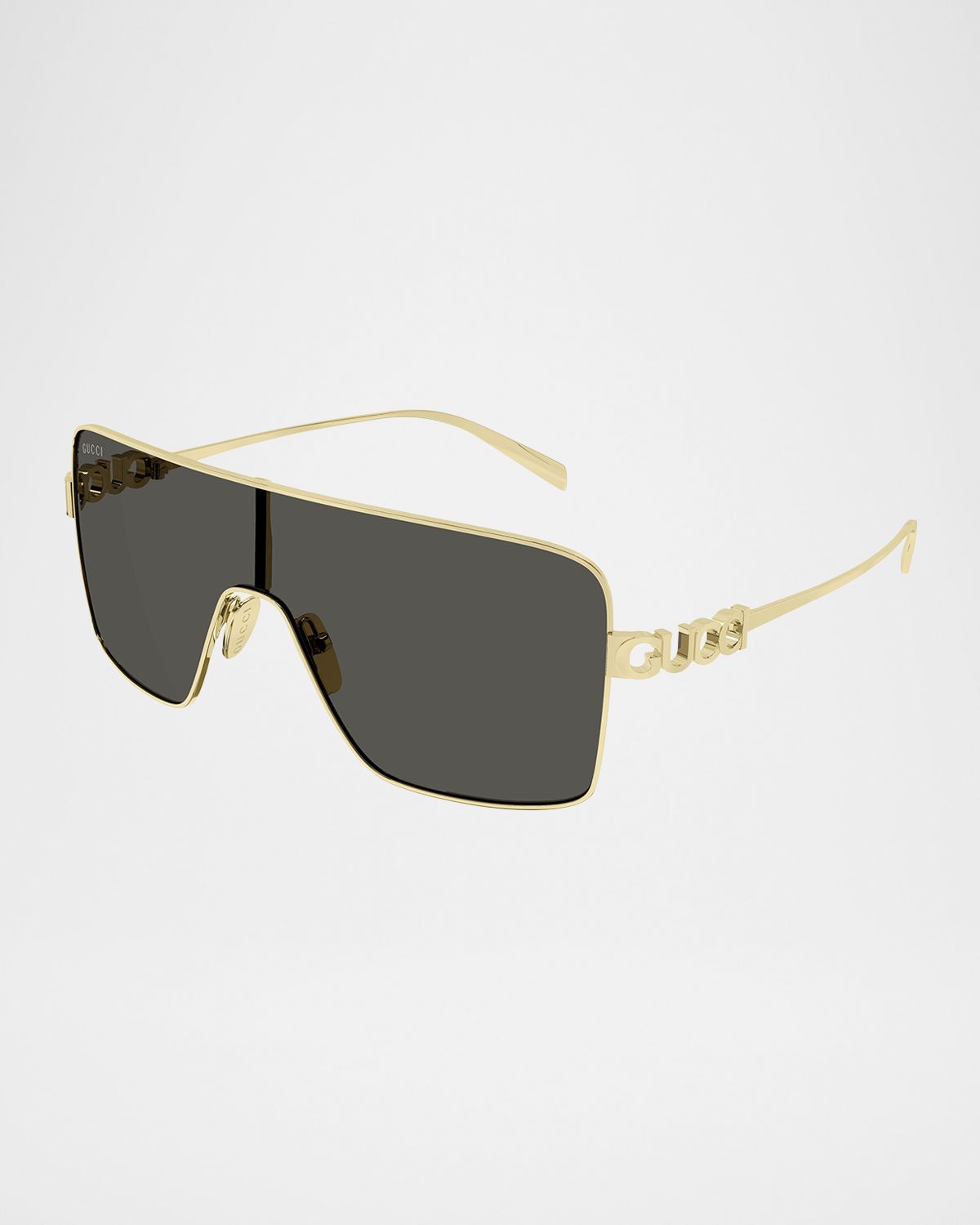 Gucci Block Bending 99mm Metal Shield Sunglasses