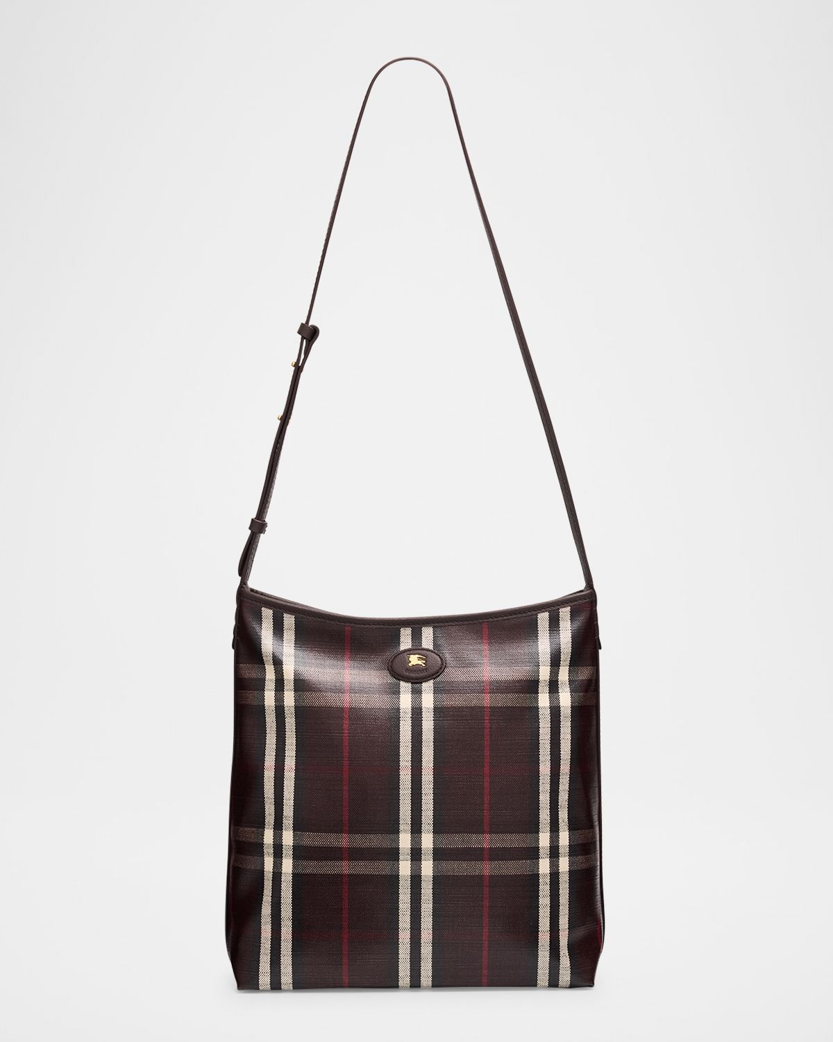 Burberry Highlands Small Coated Check Shoulder Bag