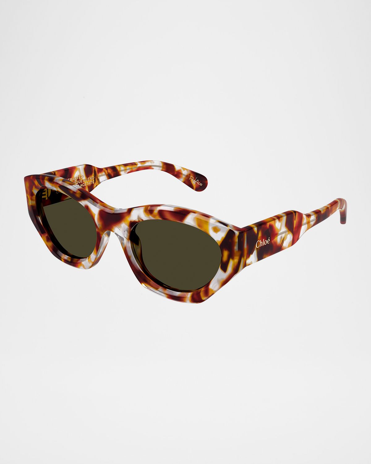 Chloe Havana 62mm Acetate Cat-Eye Sunglasses