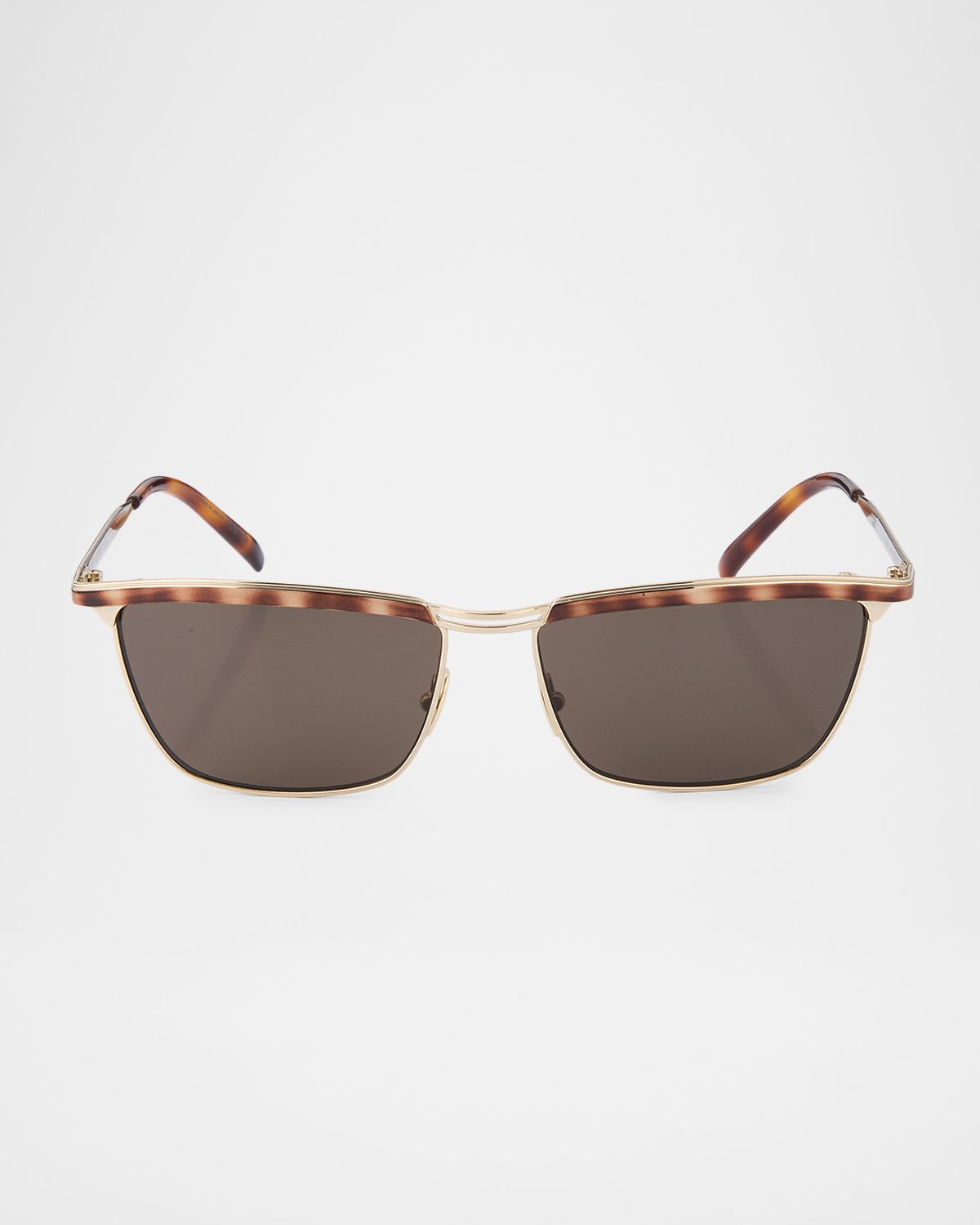 Saint Laurent Men 's Joe 57mm Metal & Nylon Browline Sunglasses