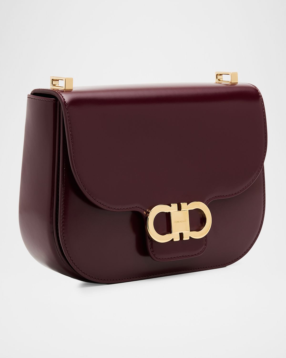 Ferragamo Double Gancini Leather Crossbody Bag