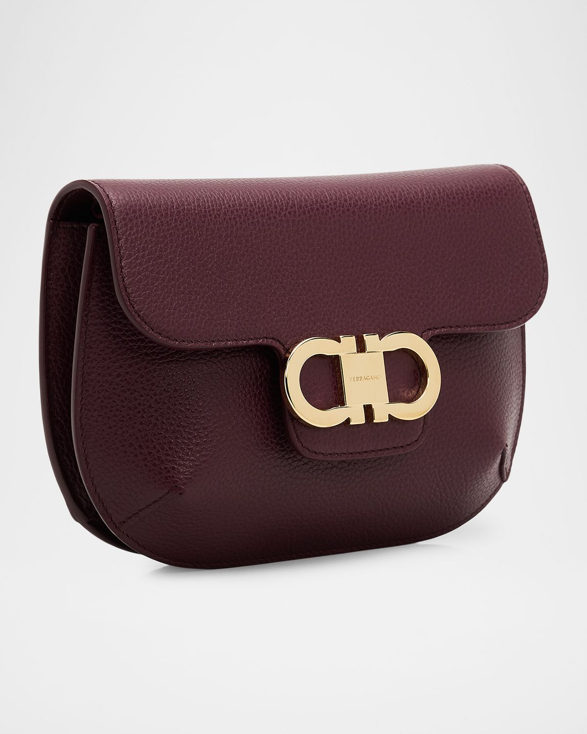 Ferragamo Izzy Grain Leather Gancini Crossbody Bag