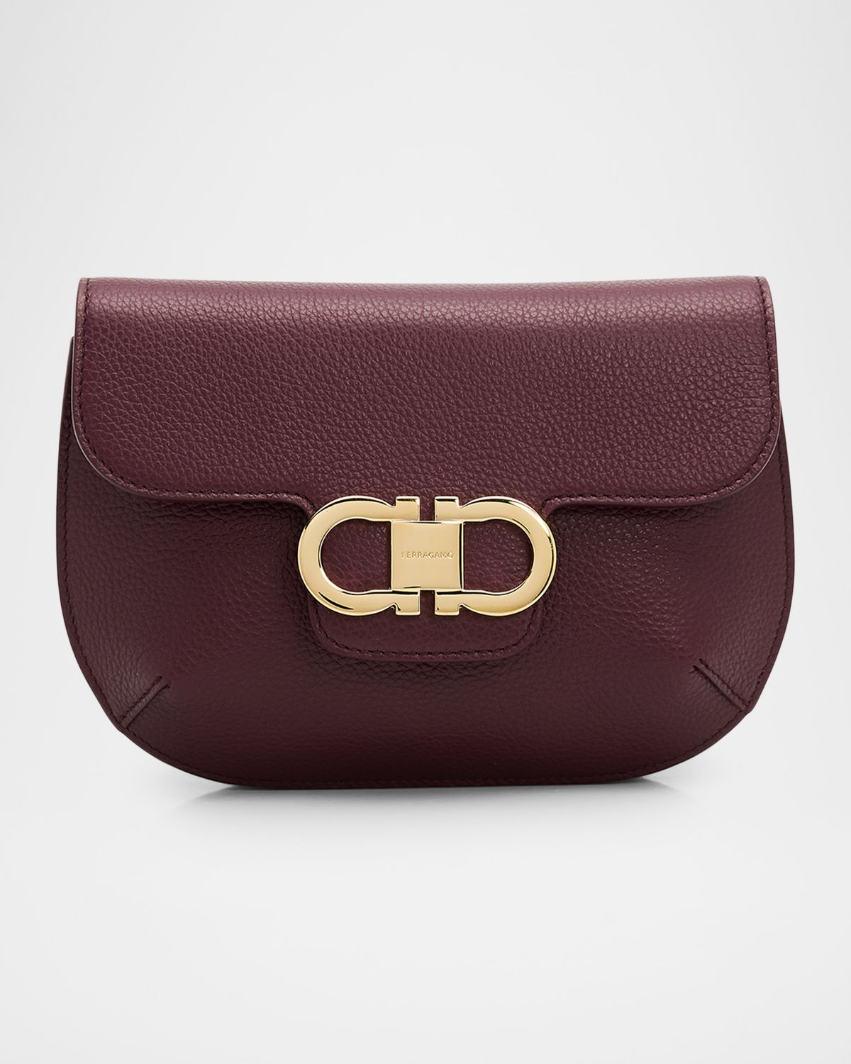 Ferragamo Izzy Grain Leather Gancini Crossbody Bag