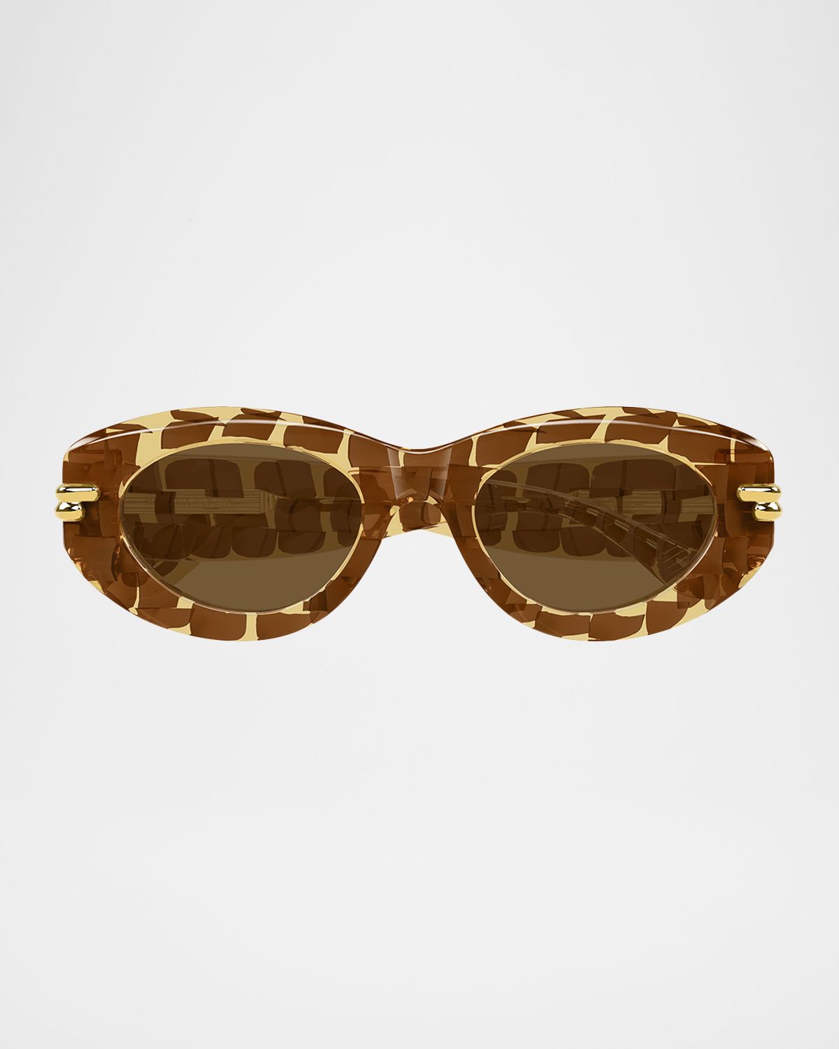 Bottega Veneta Ribbon 55mm Acetate Oval Sunglasses