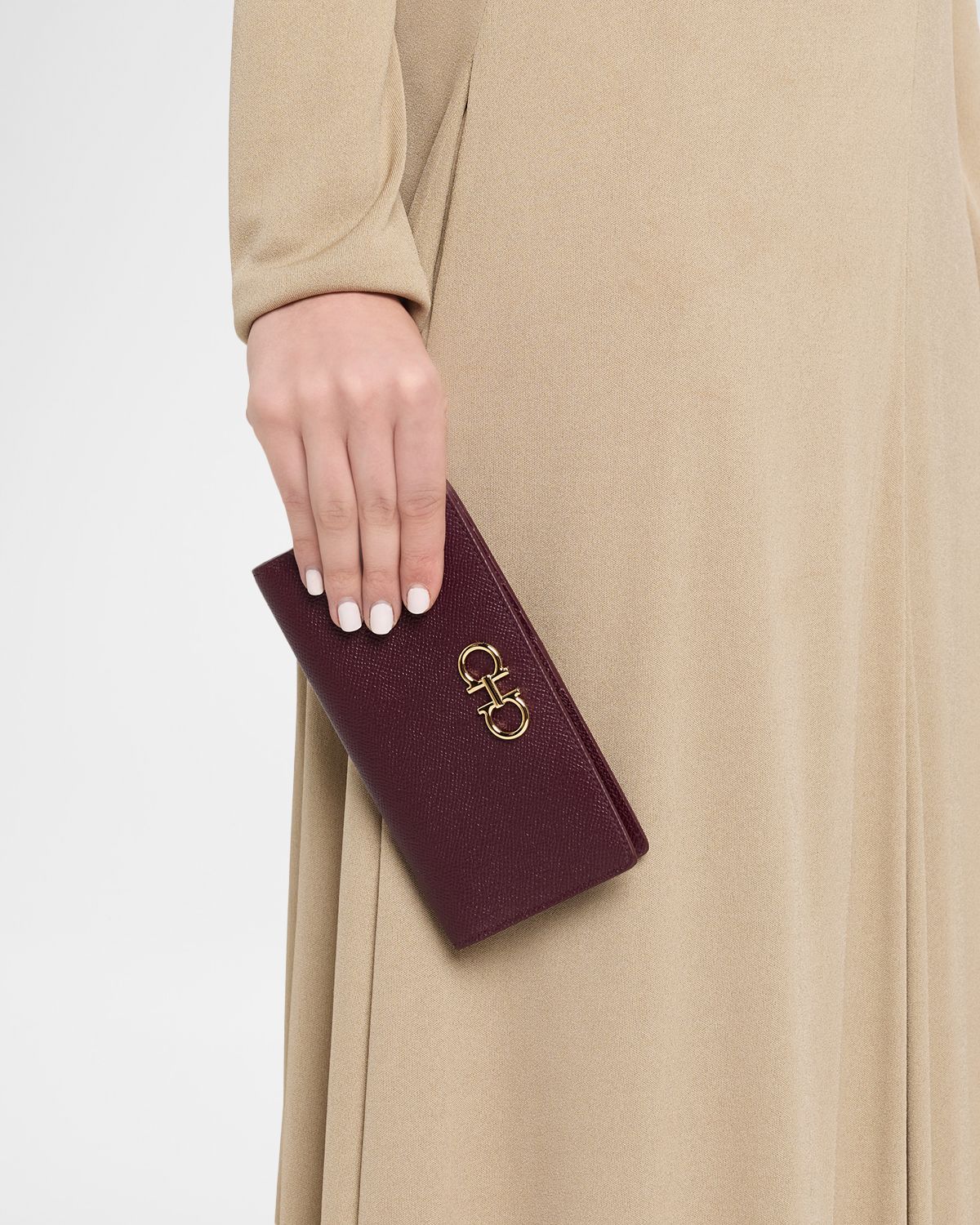 Ferragamo Gancini Leather Continental Wallet