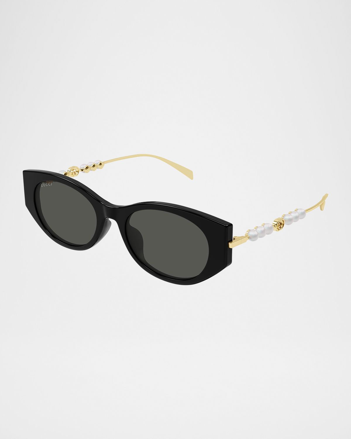 Gucci Pearls and Strass 54mm Cat-Eye Acetate Sunglasses