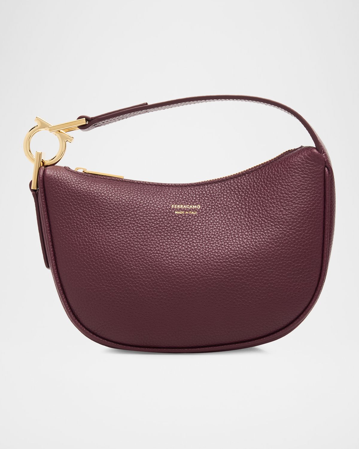 Ferragamo Smile Grain Leather Gancini Top-Handle Bag