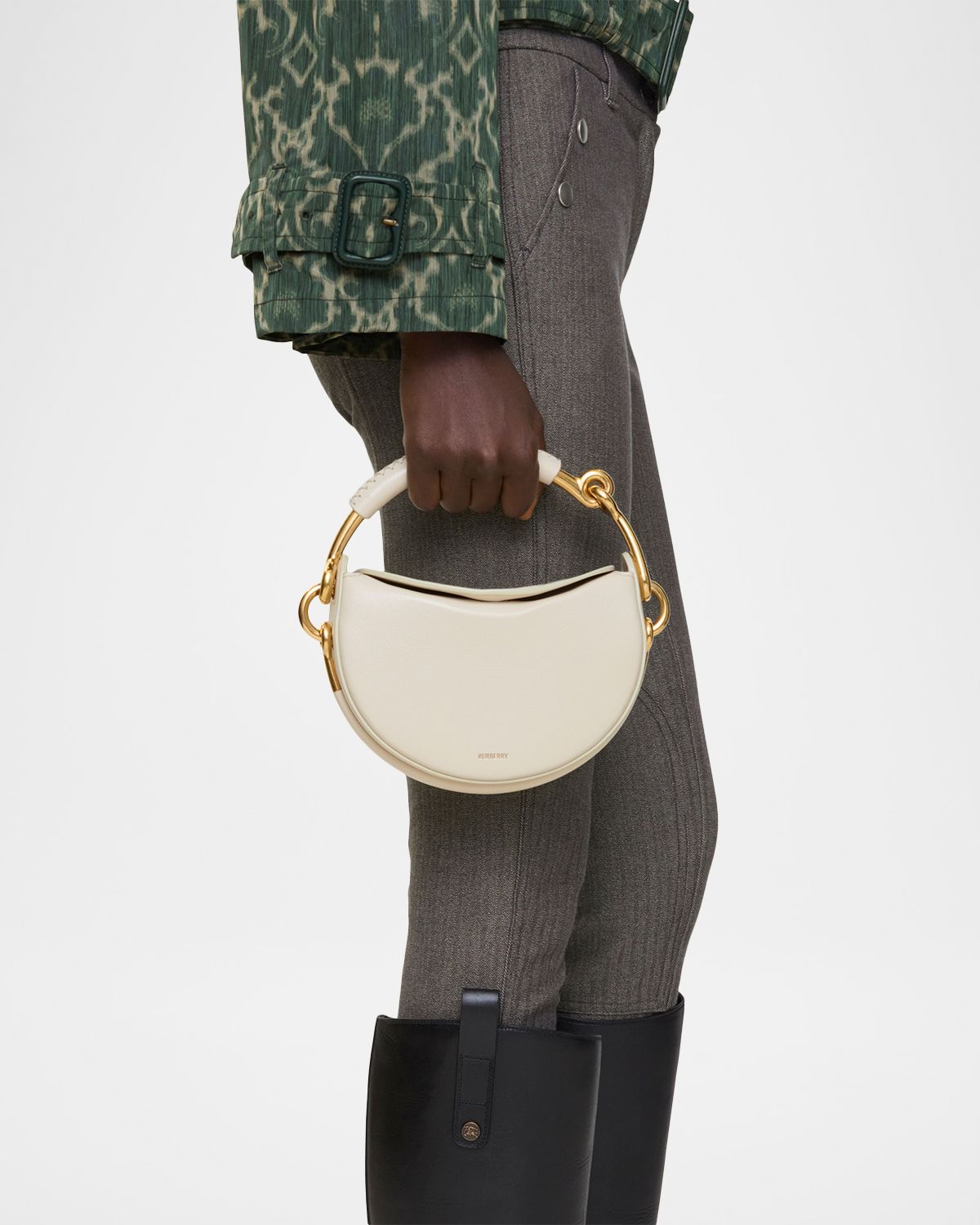 Burberry Bridle Buffalo Leather Top Handle Bag