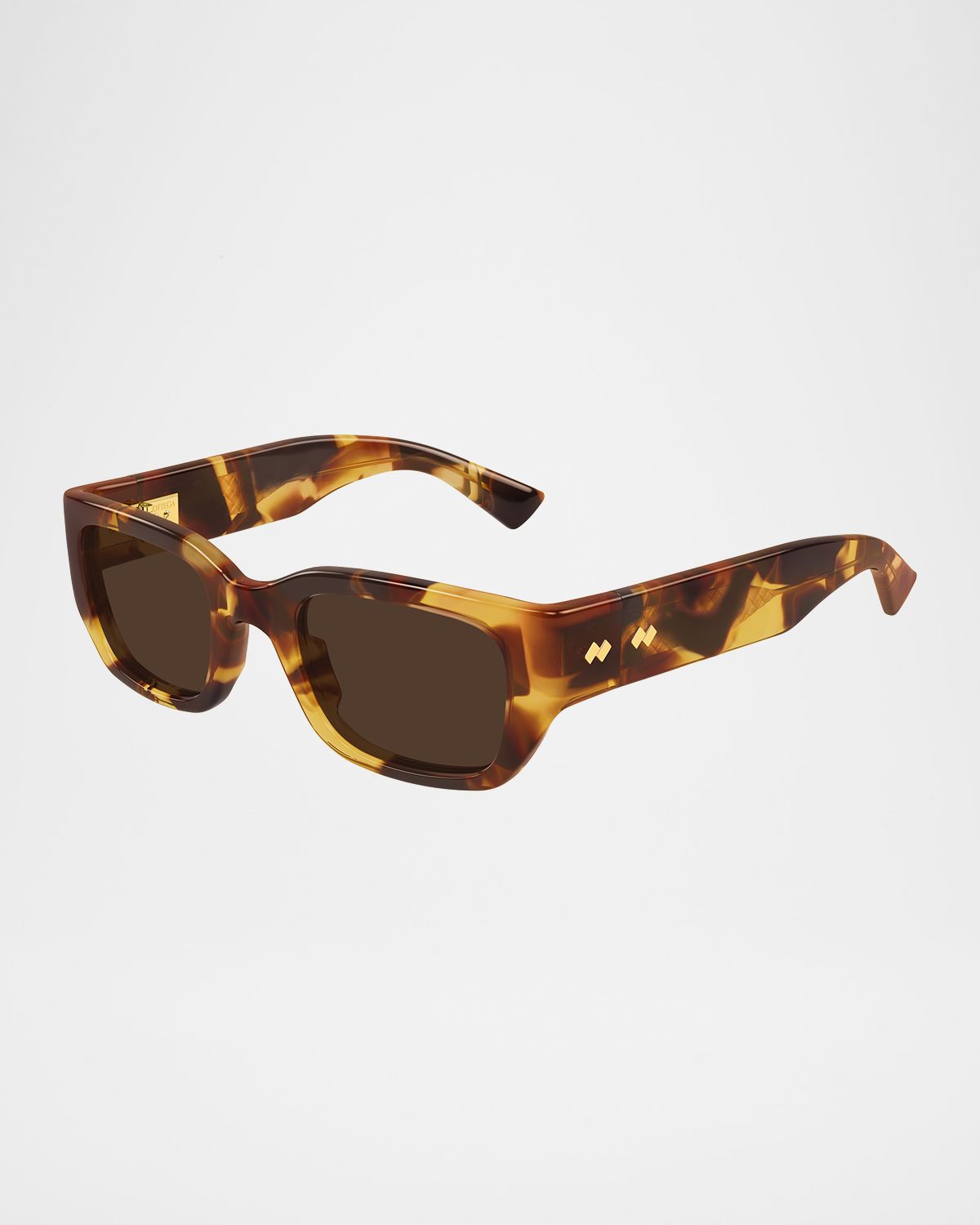 Bottega Veneta Men 's Bv1400s-002 Intrecciato Acetate Rectangle Sunglasses