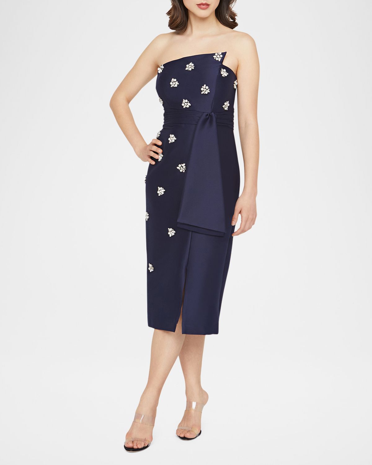 Kay Unger New York Ria Strapless Crystal-Embellished Midi Dress