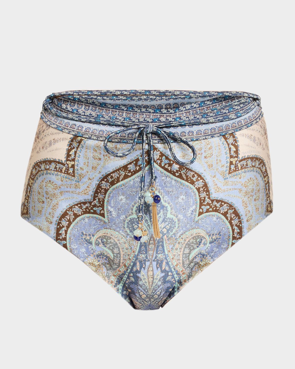 Zimmermann Wanderlust High-Waist Bikini Bottoms