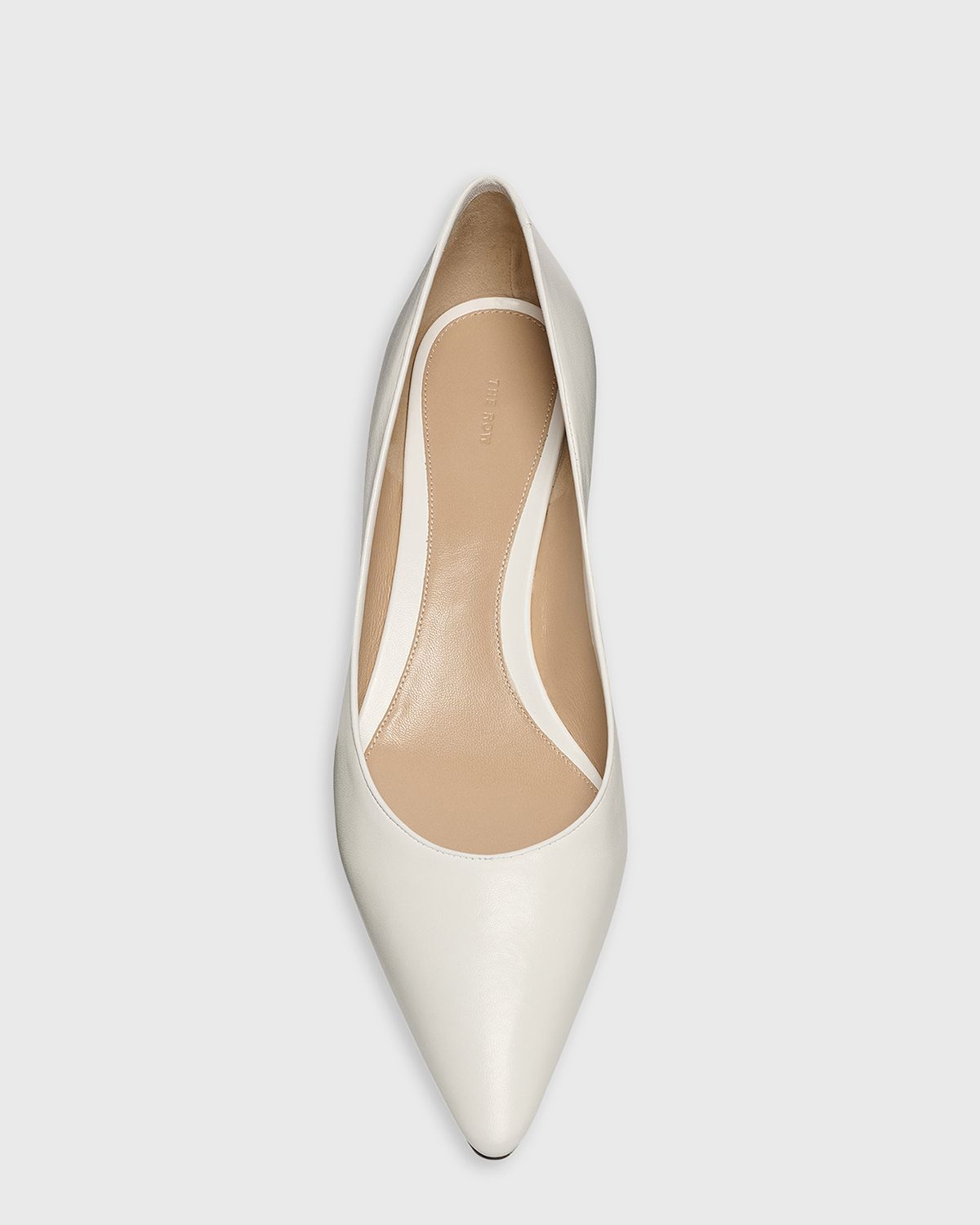 THE ROW Liisa Leather Kitten-Heel Pumps