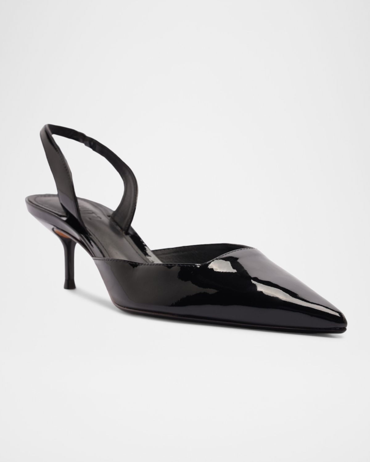 Schutz Paola Patent Leather Slingback Mid Pumps