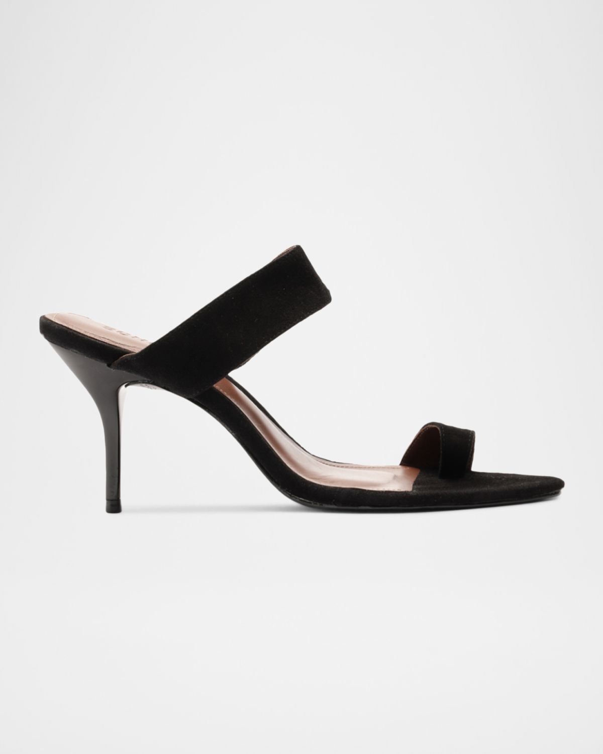 Schutz Melina Suede Toe-Strap Stiletto Sandals