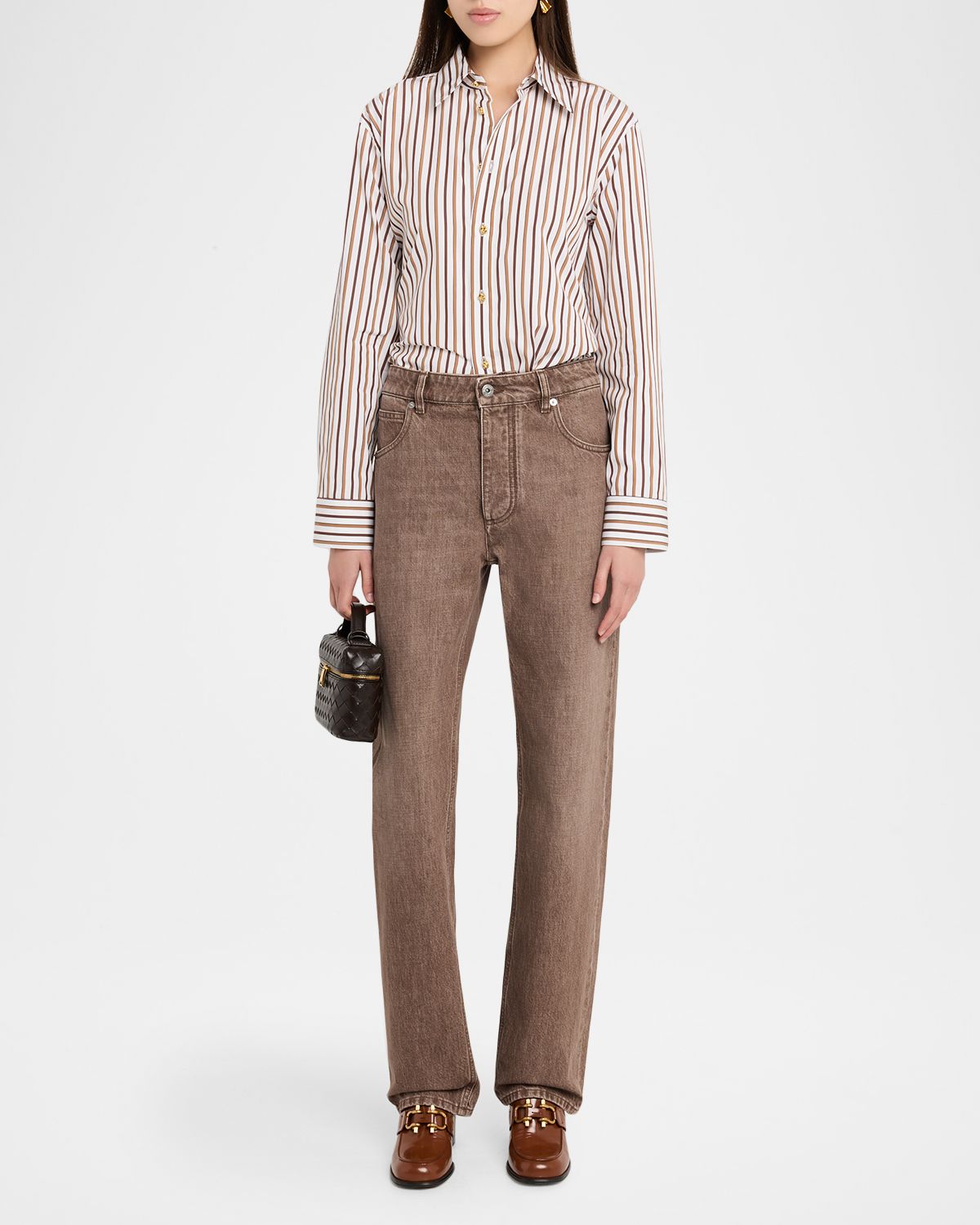 Bottega Veneta Mid-Rise Straight-Leg Denim Trousers | Thumbnail 5