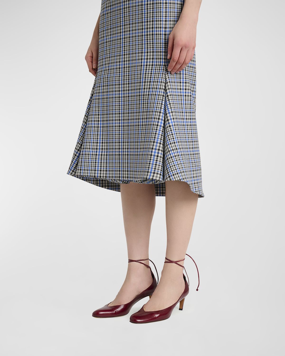 Proenza Schouler Uma Leather Ankle-Tie Pumps