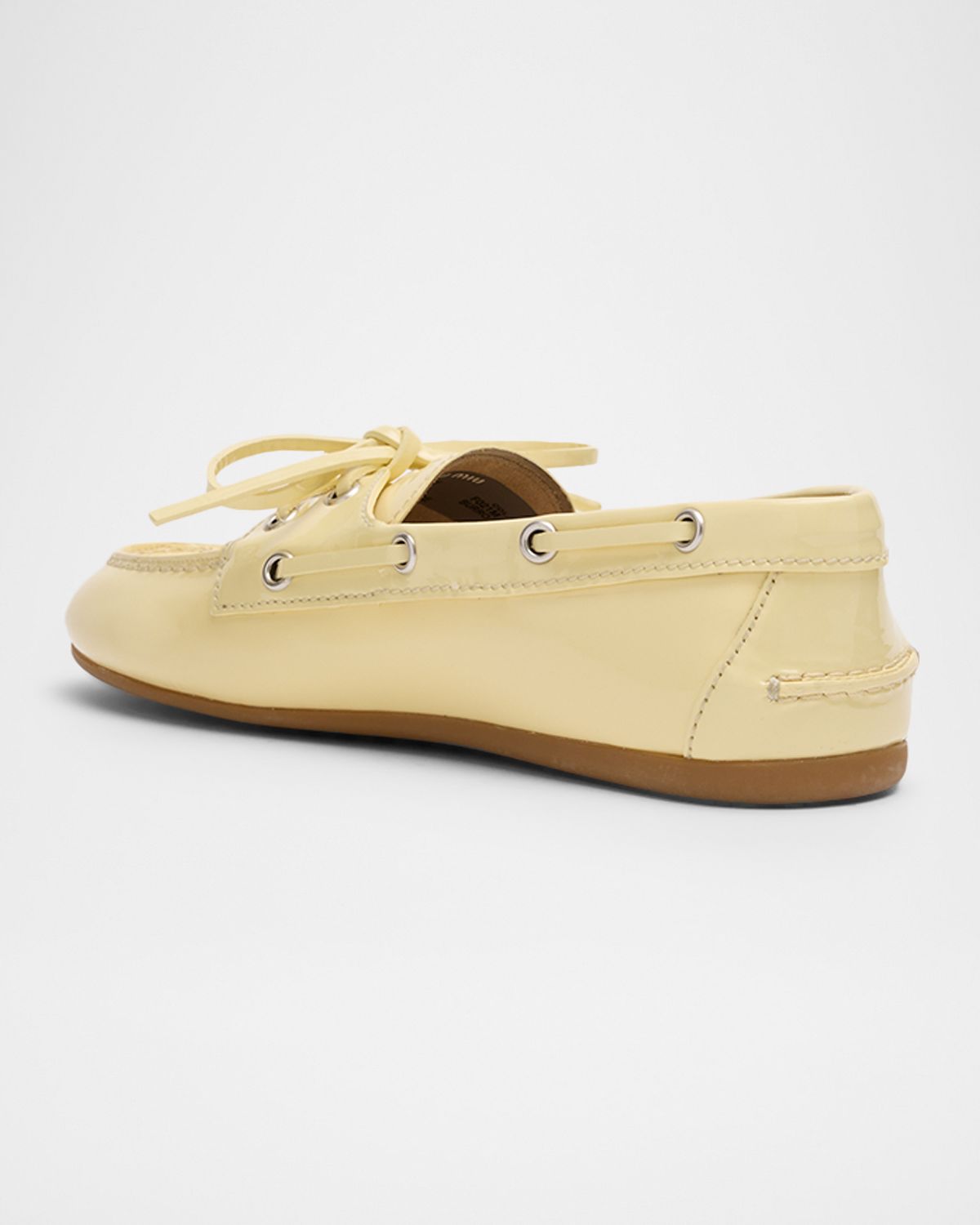 Miu Miu Leather Lace-Up Moccasins