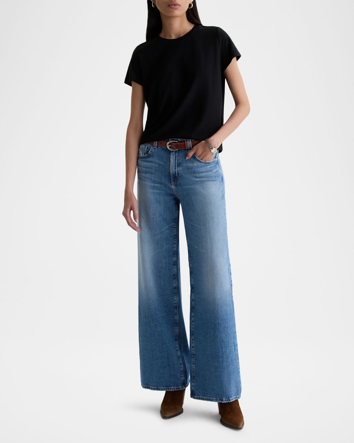 AG Jeans Saige Mid-Rise Wide-Leg Jeans | Thumbnail 5 AG Jeans Saige Mid-Rise Wide-Leg Jeans | Thumbnail 5