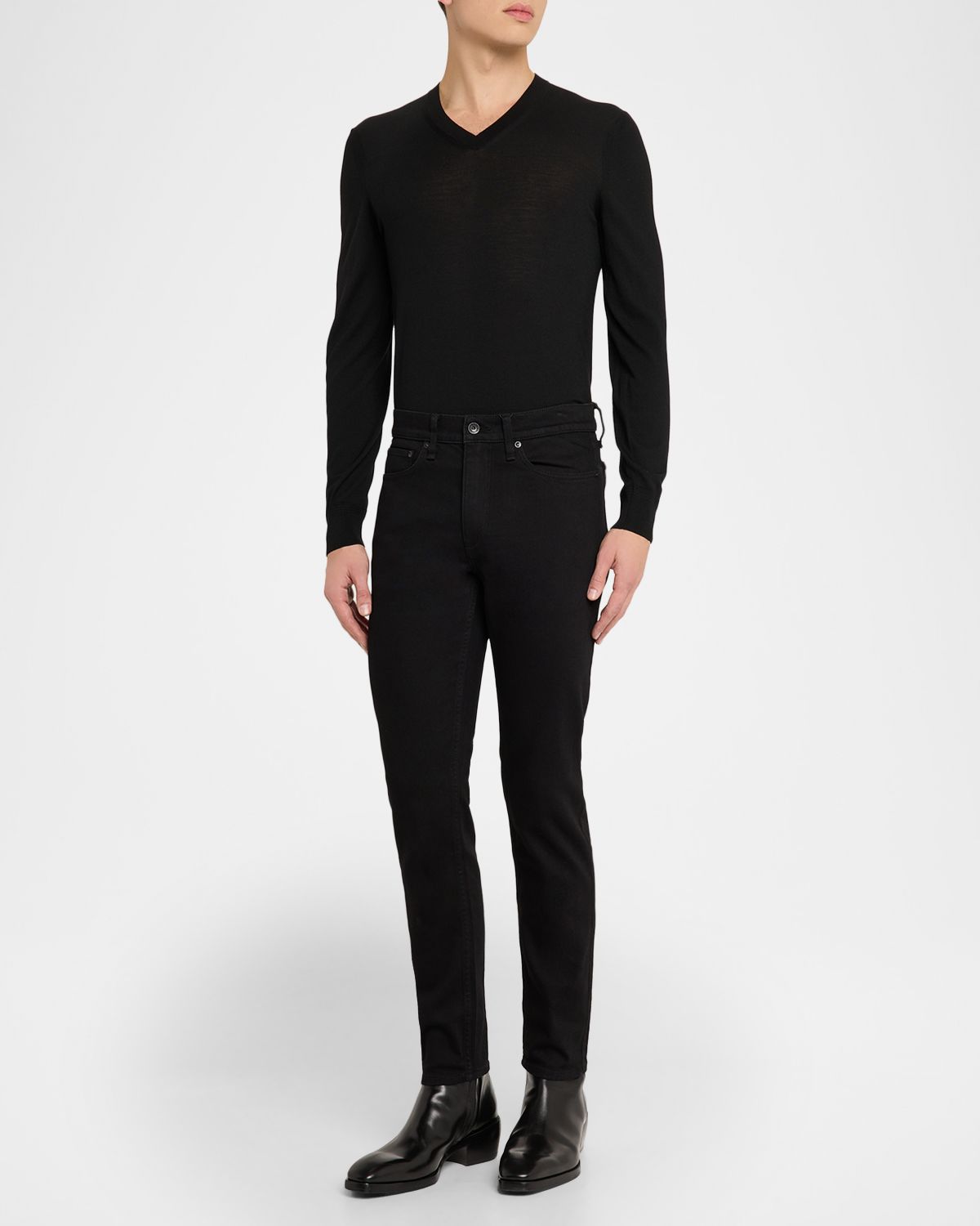 Rag & Bone Men 's Fit 2 Black Denim Slim Fit Jeans