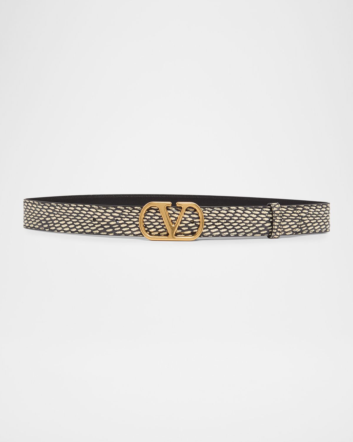 Valentino Garavani VLogo Signature Python Belt, 30mm | Thumbnail 5