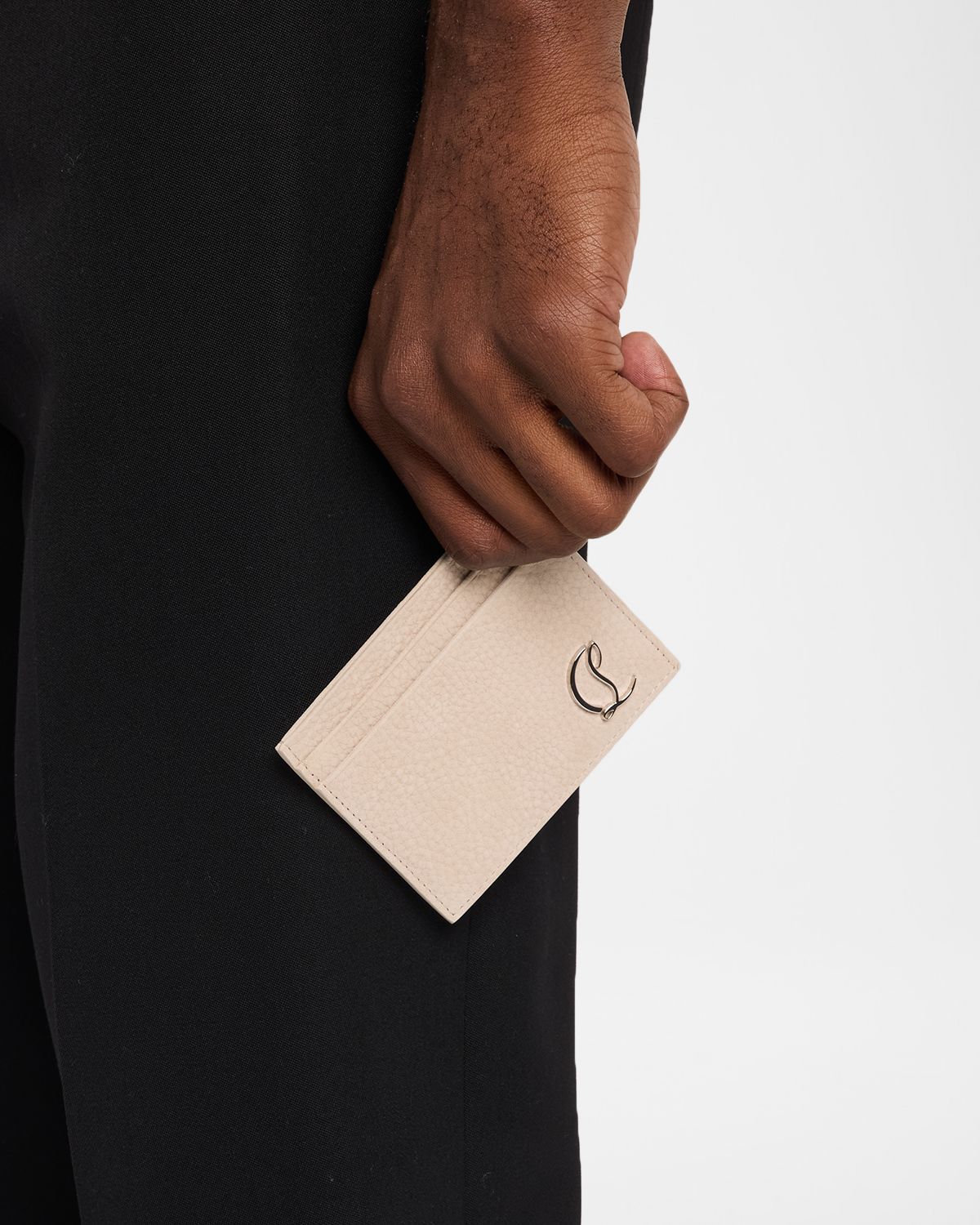 Christian Louboutin Men 's Mooncrest Leather Card Holder