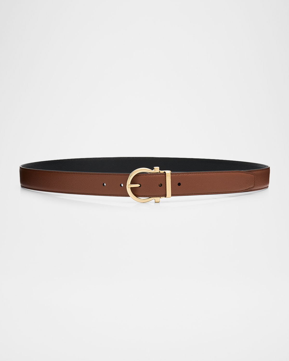 Ferragamo Men 's Reversible Leather Gancini-Buckle Belt