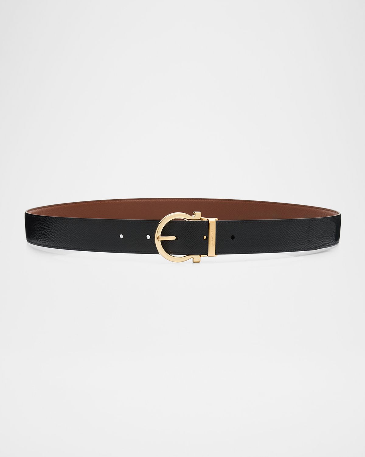 Ferragamo Men 's Reversible Leather Gancini-Buckle Belt | Thumbnail 3